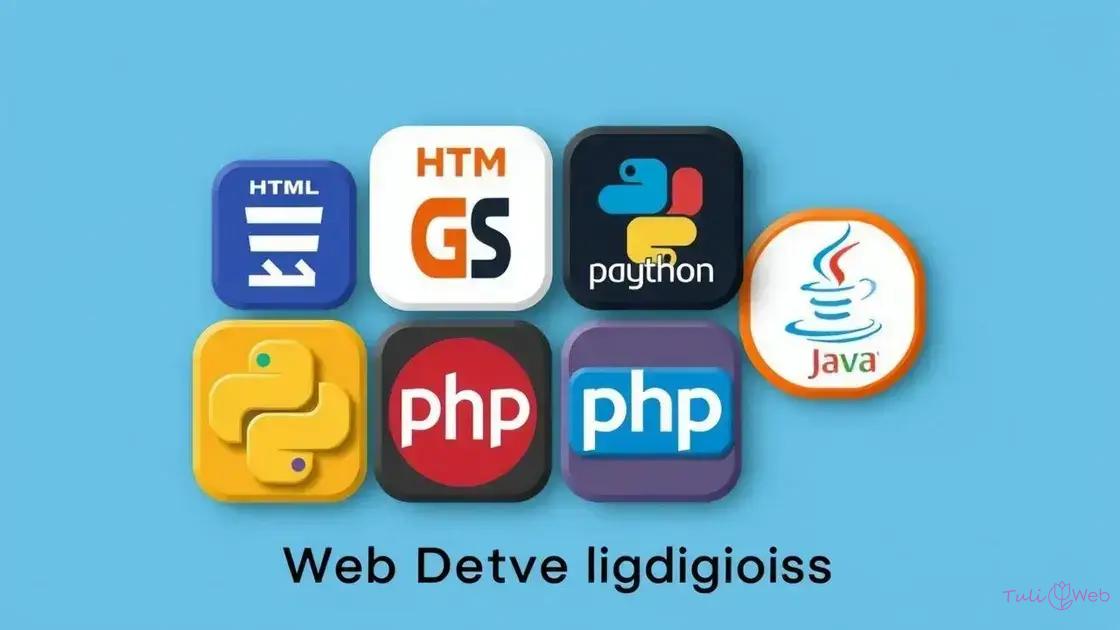 principais linguagens para desenvolvimento web